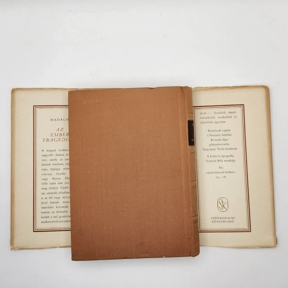 Az Ember Tragediaja Imre Madach Hungarian Book Vintage Hardcover